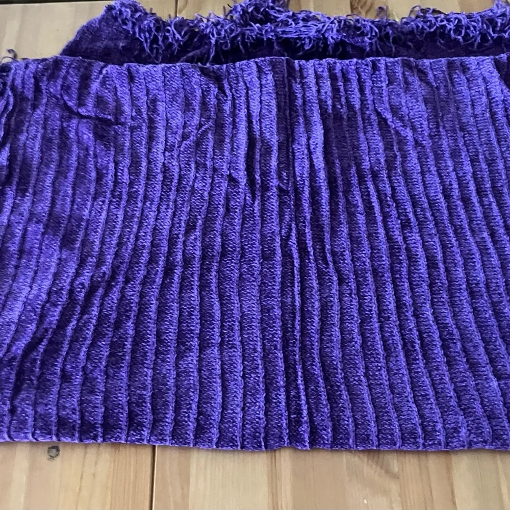 NWT QVC Luxurious Purple Knit Throw/Wrap Purple